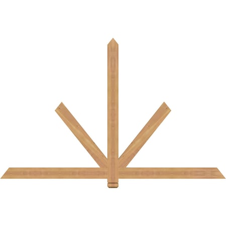 Ekena Millwork Kennewick Timber Gable Bracket, Western Red Cedar, 72"W x 45"H x 1 1/2"D x 3 1/2"F, 15/12 Pitch GBW072X45X0204KEN00SWR